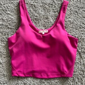 Ultra Flirt Bright Pink Scoop-Neck Workout Top